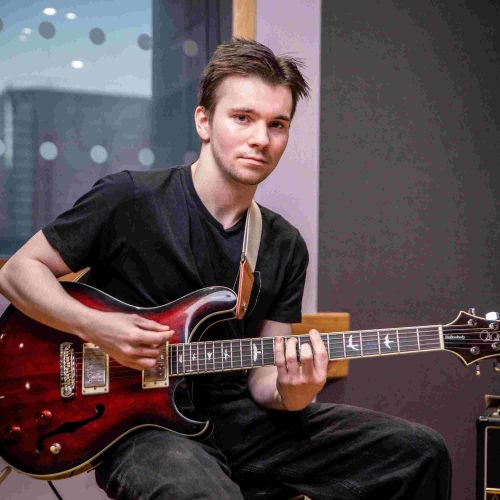 Bryan with Sam student